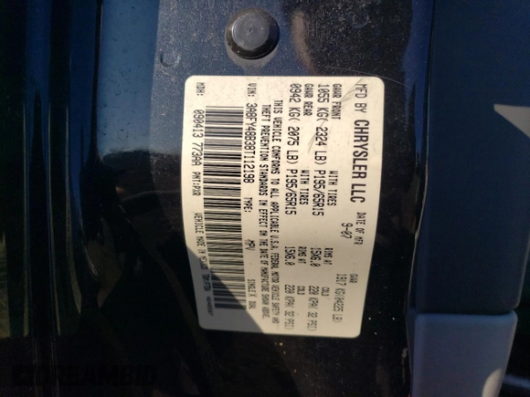 2008 Chrysler PT Cruiser with VIN 3A8FY48B38T112198, listed as a Copart auction lot 81397484 with 139,339 mi miles and Salvage Title. Bid and sale history available at DreamBid. Image 14.