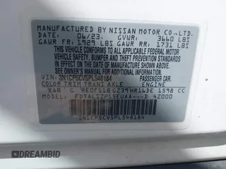 2023 Nissan Kicks SV with VIN 3N1CP5CV5PL548184, listed as a IAAI auction lot 42052583 with 43,214 mi miles and . Bid and sale history available at DreamBid. Image 9.