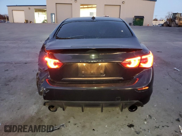 2017 Infiniti Q50 Red Sport 400 with VIN JN1FV7AR0HM871358, listed as a Copart auction lot 84252014 with 92,986 mi miles and Salvage Title. Bid and sale history available at carsss.com. Image 6.