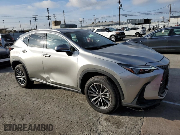 2022 Lexus NX with VIN JTJAKCEZ5N2004707, listed as a Copart auction lot 46451184 with 25,487 mi miles. Bid and sale history available at carsss.com. Image 4.