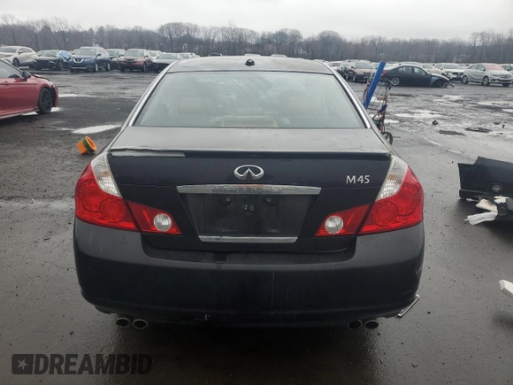 2007 Infiniti M45 Sport with VIN JNKBY01E67M402716, listed as a Copart auction lot 48189115 with 55,259 mi miles and Salvage Title. Bid and sale history available at carsss.com. Image 6.