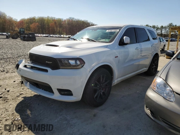 2018 Dodge Durango SRT with VIN 1C4SDJGJ1JC341666, listed as a Copart auction lot 51927205 with 86,585 mi miles and Salvage title. Bid and sale history available at DreamBid. Image 1.