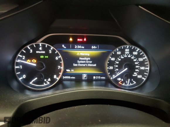 2020 Nissan Murano SV with VIN 5N1AZ2BS3LN170439, listed as a Copart auction lot 50341155 with 34,906 mi miles and Salvage Title. Bid and sale history available at DreamBid. Image 9.