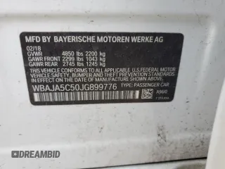 2018 BMW 5 Series 530i z VIN WBAJA5C50JG899776, wystawiony jako Copart lot #55436075 z przebiegiem Nie podano mil oraz Szkoda całkowita • Salvage title. Historia ofert i sprzedaży dostępna na DreamBid. Obrazek 12.