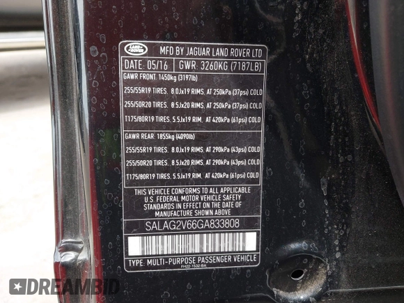 2016 Land Rover LR4 HSE с VIN SALAG2V66GA833808, выставлен на аукционе IAAI как лот 40630890 с пробегом 72 639 миль миль и . История ставок и продаж доступна на DreamBid. Изображение 9.