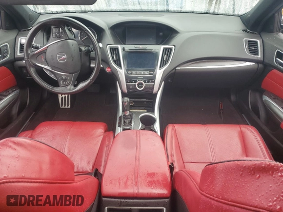 2019 Acura TLX w/A-Spec Pkg with VIN 19UUB1F68KA004146, listed as a Copart auction lot 44219705 with 56,725 mi miles and Salvage Title. Bid and sale history available at carsss.com. Image 8.