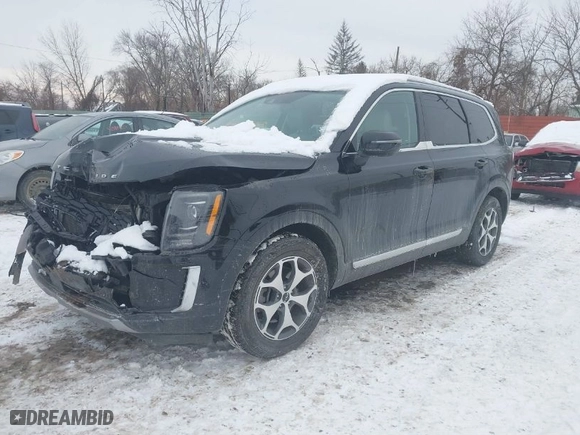 2022 Kia Telluride EX with VIN 5XYP34HC1NG264146, listed as a IAAI auction lot 41557810 with 56,895 mi miles. Bid and sale history available at carsss.com. Image 2.