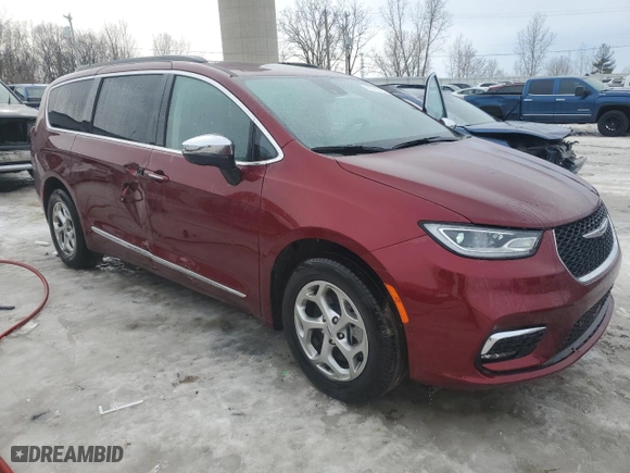 2023 Chrysler Pacifica Limited with VIN 2C4RC3GG5PR600273, listed as a Copart auction lot 46516335 with 34,057 mi miles and Non Repairable. Bid and sale history available at carsss.com. Image 4.