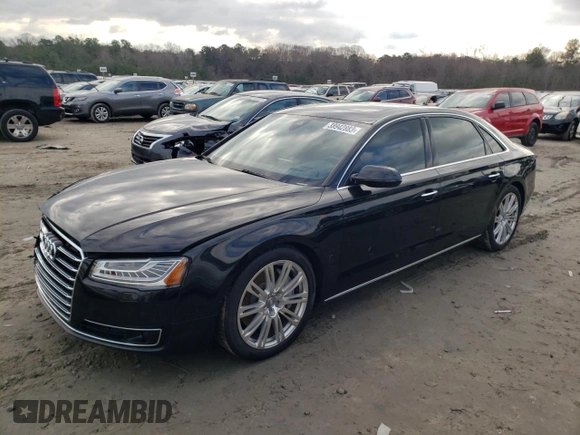 2015 Audi A8 L 4.0T with VIN WAU32AFD7FN004904, listed as a Copart auction lot 38942883 with 80,205 mi miles. Bid and sale history available at carsss.com. Image 1.