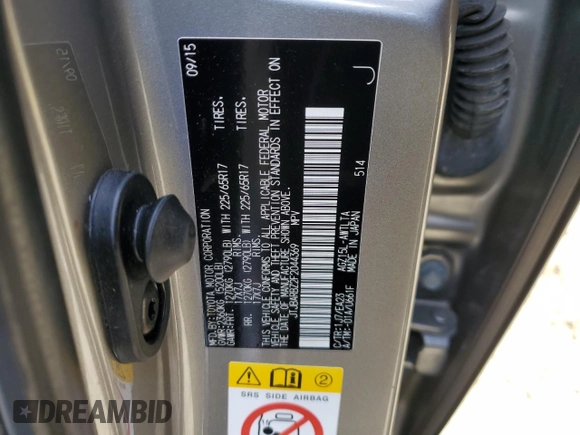 2015 Lexus NX 200t с VIN JTJBARBZ2F2044369, выставлен на аукционе Copart как лот 51668555 с пробегом 103 885 миль миль и Списание • Salvage title. История ставок и продаж доступна на DreamBid. Изображение 13.