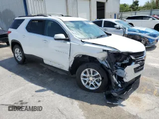 2021 Chevrolet Traverse LT Cloth with VIN 1GNERGKW4MJ270281, listed as a Copart auction lot 54137415 with 43,793 mi miles and Non repairable. Bid and sale history available at DreamBid. Image 4.