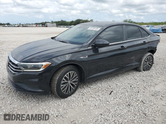 2019 Volkswagen Jetta SEL z VIN 3VWEB7BU8KM217902, wystawiony jako Copart lot #53138135 z przebiegiem 59 985 mil mil oraz Nie do naprawy • Non repairable. Historia ofert i sprzedaży dostępna na DreamBid. Obrazek 1.
