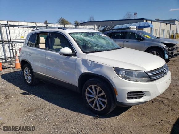 2017 Volkswagen Tiguan Wolfsburg Edition with VIN WVGSV7AX2HK006134, listed as a Copart auction lot 46092395 with 92,807 mi miles and Salvage Title. Bid and sale history available at carsss.com. Image 4.