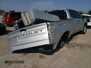 2020 Chevrolet Silverado 1500 Work Truck with VIN 1GCRWAEF3LZ134686, listed as a Copart auction lot 48921212 with 8,432 mi miles and Salvage Title. Bid and sale history available at DreamBid. Image 4.