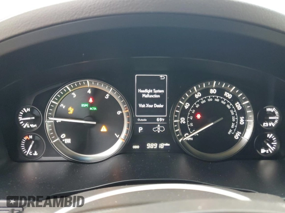 2017 Lexus LX with VIN JTJHY7AX4H4243747, listed as a Copart auction lot 73792444 with 98,918 mi miles and Salvage Title. Bid and sale history available at carsss.com. Image 9.
