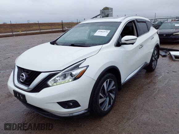 2017 Nissan Murano Platinum z VIN 5N1AZ2MH6HN164756, wystawiony jako IAAI lot #41462574 z przebiegiem 95 401 mil mil oraz . Historia ofert i sprzedaży dostępna na DreamBid. Obrazek 21.
