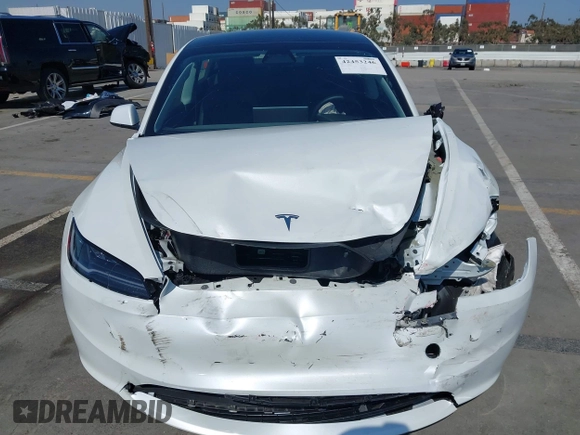 2025 Tesla Model 3 Long Range with VIN 5YJ3E1EA4SF903567, listed as a IAAI auction lot 42453246 with 19,365 mi miles and . Bid and sale history available at DreamBid. Image 6.