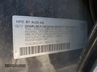 2011 Audi S4 Prestige with VIN WAUKGAFL7BA117130, listed as a Copart auction lot 88517015 with 111,542 mi miles and Salvage Title. Bid and sale history available at carsss.com. Image 13.
