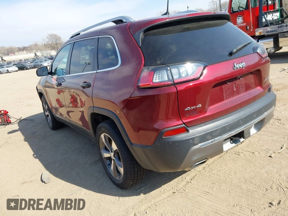 2019 Jeep Cherokee Limited with VIN 1C4PJMDX4KD122186, listed as a IAAI auction lot 42006071 with 83,164 mi miles and . Bid and sale history available at DreamBid. Image 3.