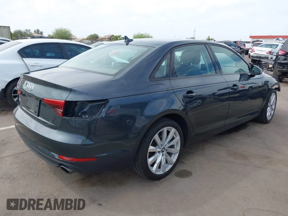 2017 Audi A4 Premium with VIN WAUGNAF44HN022241, listed as a IAAI auction lot 41912175 with 71,777 mi miles. Bid and sale history available at carsss.com. Image 4.