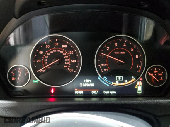 2015 BMW 3 Series 335i xDrive with VIN WBA3B9G59FNR93584, listed as a Copart auction lot 54711455 with 85,596 mi miles and Salvage title. Bid and sale history available at DreamBid. Image 9.