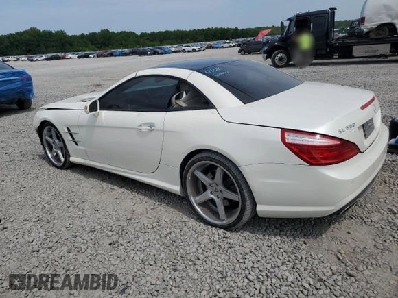 2013 Mercedes-Benz SL 550 with VIN WDDJK7DA6DF001818, listed as a Copart auction lot 62815955 with 106,488 mi miles and Salvage title. Bid and sale history available at DreamBid. Image 2.