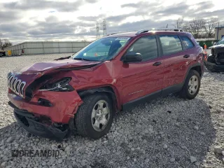 2016 Jeep Cherokee Sport z VIN 1C4PJMAB7GW311175, wystawiony jako Copart lot #80024944 z przebiegiem 81 525 mil mil oraz Szkoda całkowita • Salvage title. Historia ofert i sprzedaży dostępna na DreamBid. Obrazek 1.