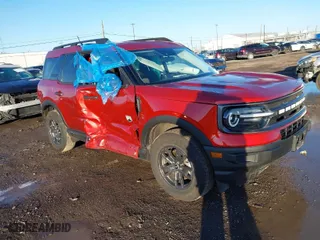 2023 Ford Bronco Sport Big Bend with VIN 3FMCR9B61PRD86510, listed as a IAAI auction lot 41815036 with 9,676 mi miles. Bid and sale history available at carsss.com. Image 1.