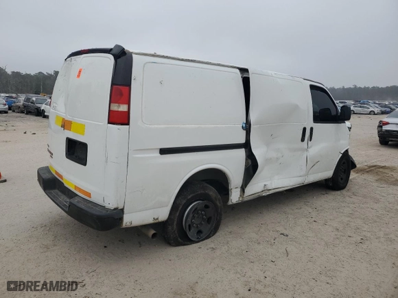 2011 Chevrolet Express Cargo Van with VIN 1GCWGFCA0B1169848, listed as a Copart auction lot 44536435 with 0 mi miles and Salvage Title. Bid and sale history available at carsss.com. Image 3.