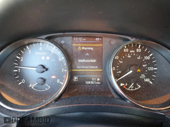 2018 Nissan Rogue SV with VIN JN8AT2MV2JW318394, listed as a Copart auction lot 88117975 with 108,361 mi miles and Salvage Title. Bid and sale history available at carsss.com. Image 9.
