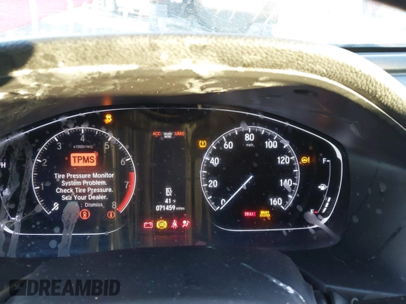 2019 Honda Accord Sport with VIN 1HGCV1F36KA153065, listed as a IAAI auction lot 41407216 with 71,459 mi miles and . Bid and sale history available at DreamBid. Image 7.