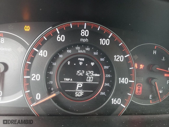 2017 Honda Accord Sedan Sport with VIN 1HGCR2F54HA039733, listed as a Copart auction lot 47777895 with 152,129 mi miles and Salvage Title. Bid and sale history available at carsss.com. Image 9.