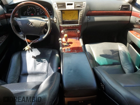 2010 Lexus LS 460 with VIN JTHCL5EF9A5007353, listed as a Copart auction lot 48305195 with 181,416 mi miles and Salvage title. Bid and sale history available at DreamBid. Image 8.