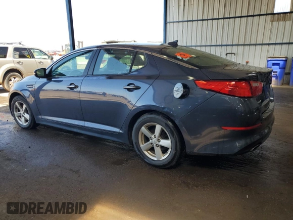 2015 Kia Optima LX with VIN 5XXGM4A7XFG481386, listed as a Copart auction lot 52100085 with 114,014 mi miles and Clean Title. Bid and sale history available at carsss.com. Image 2.