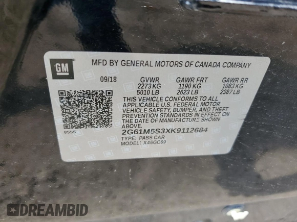 2019 Cadillac XTS Luxury z VIN 2G61M5S3XK9112684, wystawiony jako Copart lot #62502114 z przebiegiem Nie podano mil oraz Tytuł czysty. Historia ofert i sprzedaży dostępna na DreamBid. Obrazek 13.