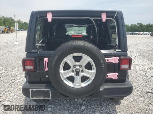 2019 Jeep Wrangler Unlimited Sport with VIN 1C4HJXDG1KW510325, listed as a Copart auction lot 61124375 with 73,358 mi miles and Salvage title. Bid and sale history available at DreamBid. Image 6.