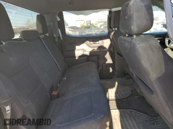 2022 Chevrolet Silverado 1500 Custom with VIN 1GCPDBEK4NZ588805, listed as a Copart auction lot 88979865 with 0 mi miles and Salvage Title. Bid and sale history available at carsss.com. Image 10.