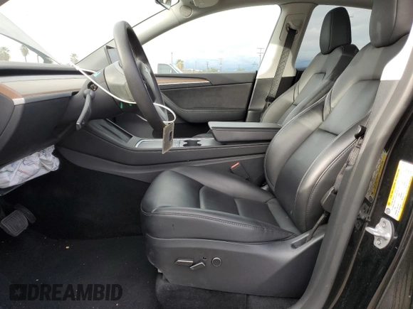 2023 Tesla Model Y Long Range with VIN 7SAYGDEE8PF877926, listed as a Copart auction lot 44342645 with 41,408 mi miles and Salvage Title. Bid and sale history available at DreamBid. Image 7.