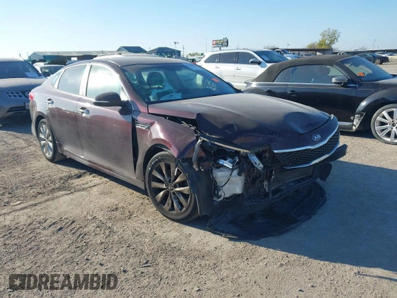 2016 Kia Optima LX z VIN 5XXGT4L36GG001942, wystawiony jako IAAI lot #41236894 z przebiegiem 125 376 mil mil oraz . Historia ofert i sprzedaży dostępna na DreamBid. Obrazek 1.