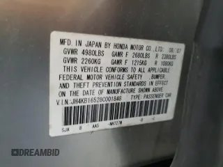 2008 Acura RL with VIN JH4KB16528C001848, listed as a Copart auction lot 42711235 with 156,055 mi miles and Salvage Title. Bid and sale history available at DreamBid. Image 15.