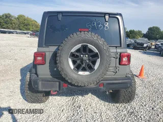 2018 Jeep Wrangler Unlimited Rubicon with VIN 1C4HJXFN9JW315938, listed as a Copart auction lot 86741084 with 83,965 mi miles and Salvage title. Bid and sale history available at DreamBid. Image 6.