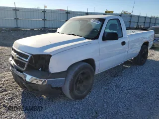 2006 Chevrolet Silverado 1500 Work Truck with VIN 1GCEC14V06E196302, listed as a Copart auction lot 76398124 with 173,966 mi miles and Salvage Title. Bid and sale history available at carsss.com. Image 1.