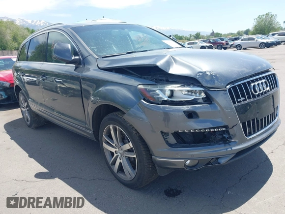 2015 Audi Q7 Premium Plus z VIN WA1LGAFE6FD009024, wystawiony jako IAAI lot #42282569 z przebiegiem 95 953 mil mil oraz . Historia ofert i sprzedaży dostępna na DreamBid. Obrazek 1.