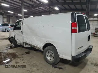 2023 Chevrolet Express Cargo with VIN 1GCWGAFP1P1109667, listed as a Copart auction lot 57017295 with Not provided miles and Salvage title. Bid and sale history available at DreamBid. Image 2.