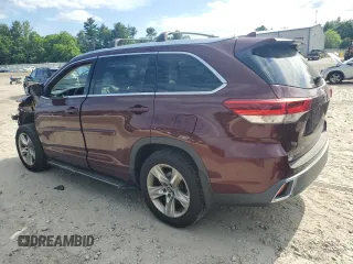 2018 Toyota Highlander Limited with VIN 5TDDZRFH1JS908660, listed as a Copart auction lot 62480335 with 77,490 mi miles and Salvage title. Bid and sale history available at DreamBid. Image 2.