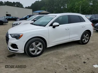 2021 Audi Q3 Premium with VIN WA1AUCF37M1090916, listed as a Copart auction lot 58490265 with 114,156 mi miles and Salvage title. Bid and sale history available at DreamBid. Image 1.