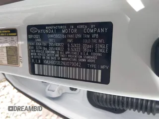 2022 Genesis GV80 with VIN KMUHBDSB2NU079042, listed as a IAAI auction lot 42695020 with 18,719 mi miles and . Bid and sale history available at DreamBid. Image 9.