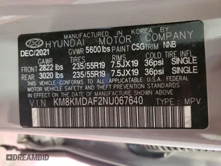2022 Hyundai IONIQ 5 SE with VIN KM8KMDAF2NU067640, listed as a Copart auction lot 49702043 with 19,135 mi miles. Bid and sale history available at carsss.com. Image 14.