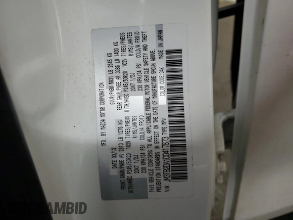 2013 Mazda CX-9 Grand Touring z VIN JM3TB2DA1D0417873, wystawiony jako Copart lot #42680065 z przebiegiem 153 769 mil mil oraz Szkoda całkowita • Salvage title. Historia ofert i sprzedaży dostępna na DreamBid. Obrazek 14.