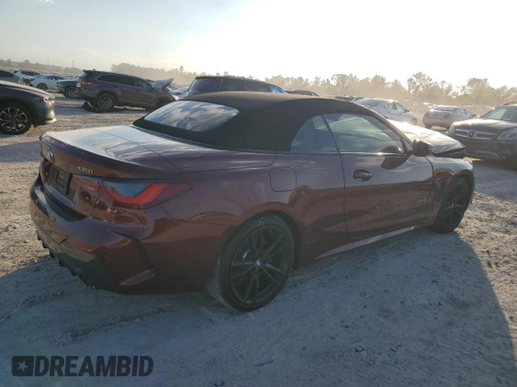 2023 BMW 4 Series 430i xDrive with VIN WBA43AT01PCL16667, listed as a Copart auction lot 80472374 with Not Provided miles and Salvage Title. Bid and sale history available at DreamBid. Image 3.